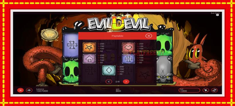 Slot machine Evil Devil with access to free game online, picture 6