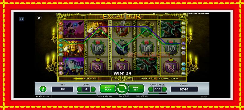 Slot machine Excalibur with access to free game online, picture 3