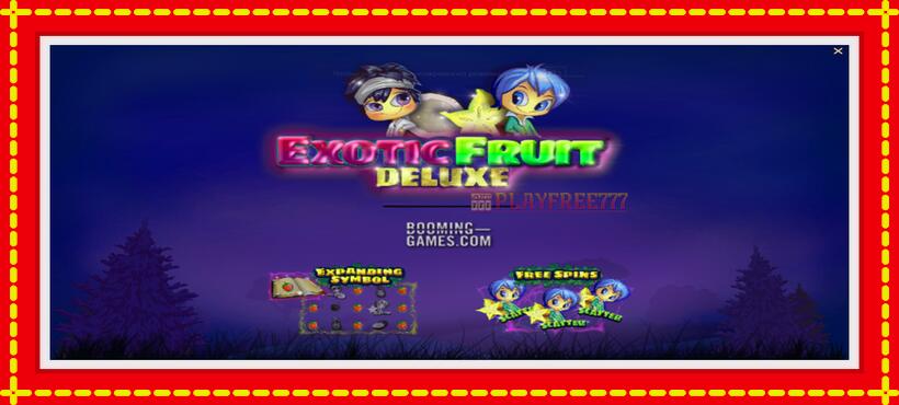 Slot machine Exotic Fruit Deluxe with access to free game online, picture 1