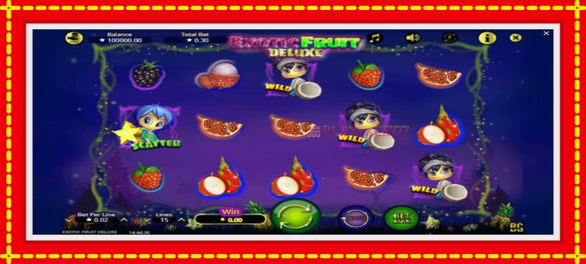 Slot machine Exotic Fruit Deluxe with access to free game online, picture 2