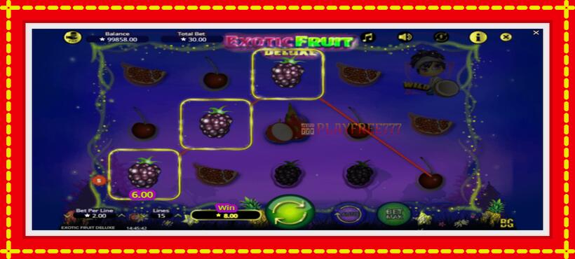 Slot machine Exotic Fruit Deluxe with access to free game online, picture 4