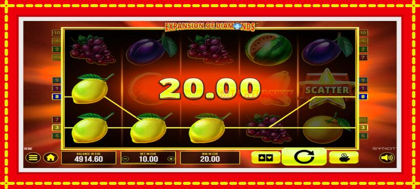 Slot machine Expansion of Diamonds with access to free game online, picture 3