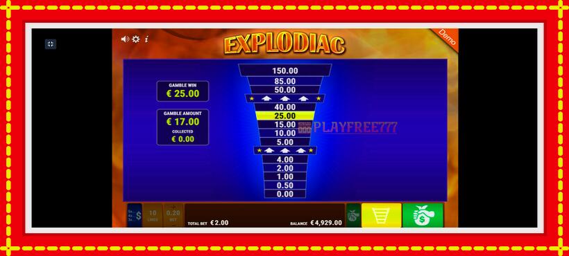 Slot machine Explodiac with access to free game online, picture 6