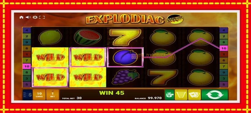 Slot machine Explodiac Red Hot Firepot with access to free game online, picture 2