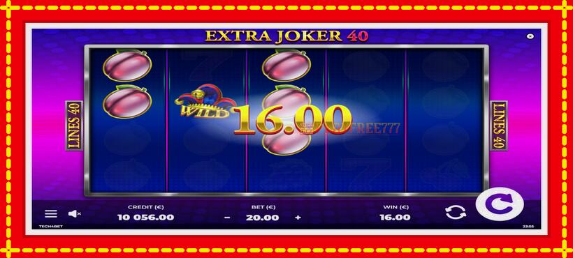 Slot machine Extra Joker 40 with access to free game online, picture 4