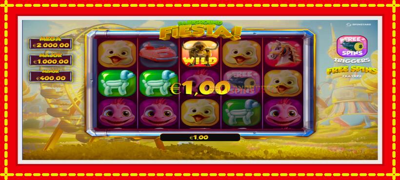 Slot machine Fairground Fiesta with access to free game online, picture 1