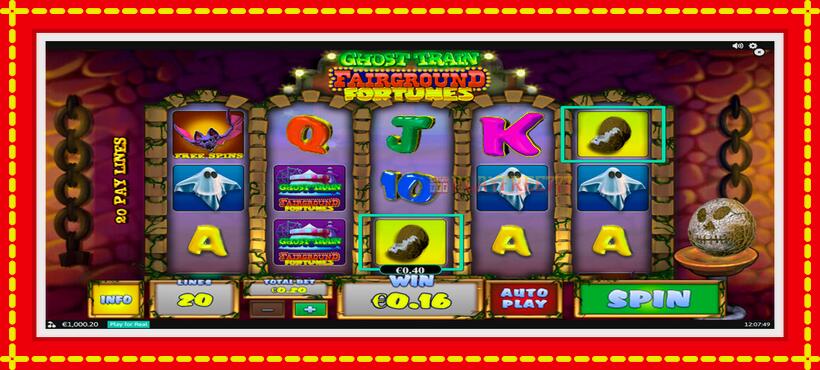 Slot machine Fairground Fortunes Ghost Train with access to free game online, picture 2