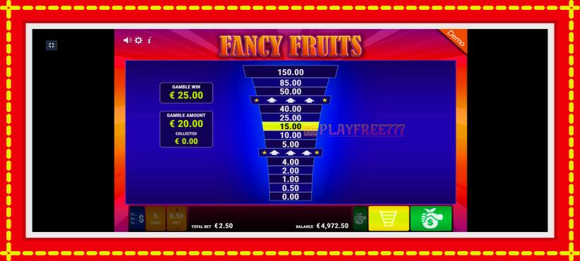 Slot machine Fancy Fruits with access to free game online, picture 5