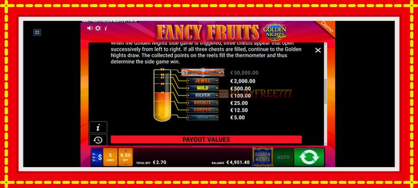 Slot machine Fancy Fruits GDN with access to free game online, picture 8