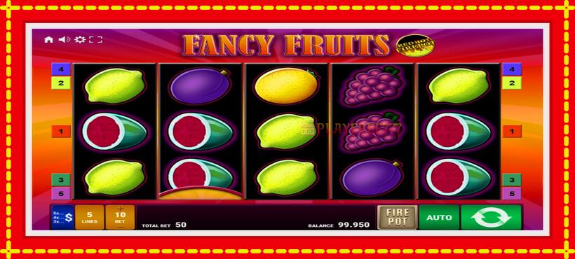 Slot machine Fancy Fruits Red Hot Firepot with access to free game online, picture 1