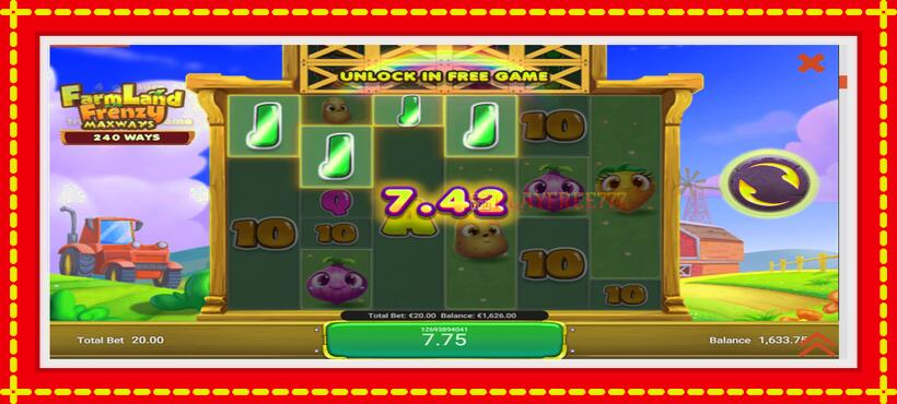 Slot machine Farmland Frenzy Maxways with access to free game online, picture 4