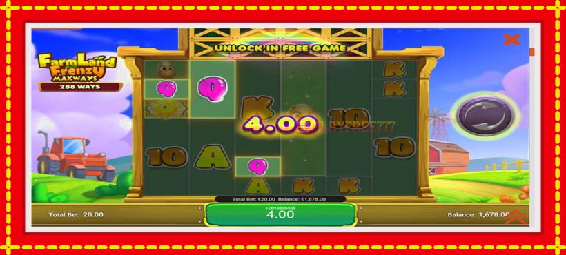 Slot machine Farmland Frenzy Maxways with access to free game online, picture 5