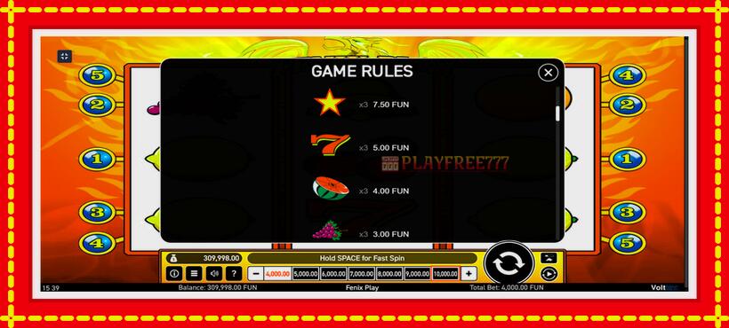 Slot machine Fenix Play with access to free game online, picture 3