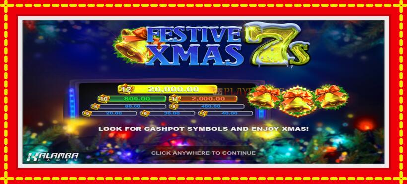 Slot machine Festive Xmas 7s with access to free game online, picture 1