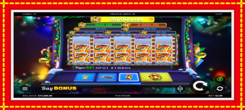 Slot machine Festive Xmas 7s with access to free game online, picture 2