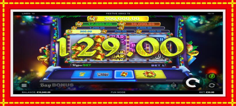 Slot machine Festive Xmas 7s with access to free game online, picture 4