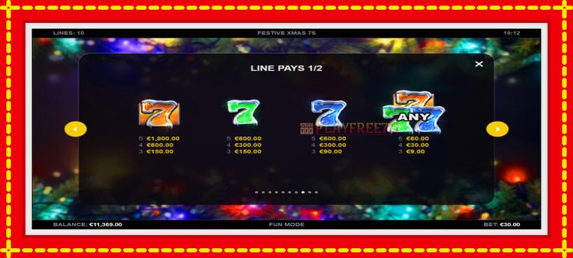 Slot machine Festive Xmas 7s with access to free game online, picture 5