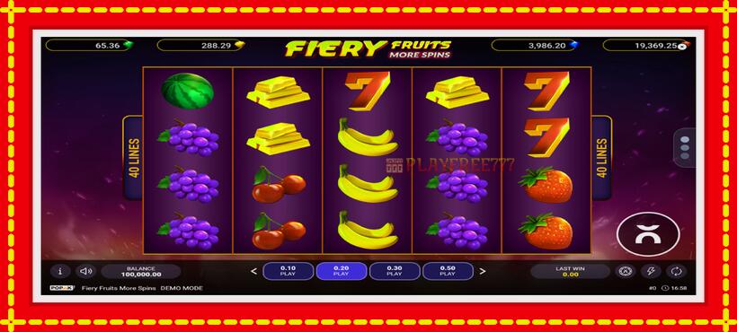 Slot machine Fiery Fruits More Spins with access to free game online, picture 1