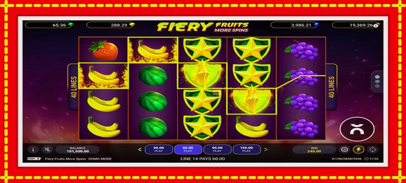 Slot machine Fiery Fruits More Spins with access to free game online, picture 3