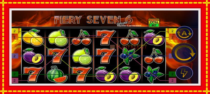 Slot machine Fiery Sevens Deluxe Six with access to free game online, picture 1