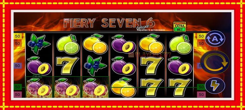 Slot machine Fiery Sevens Deluxe Six with access to free game online, picture 3