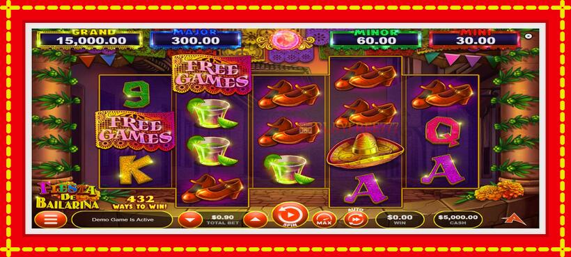 Slot machine Fiesta De Bailarina with access to free game online, picture 2