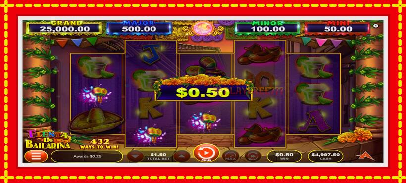 Slot machine Fiesta De Bailarina with access to free game online, picture 3