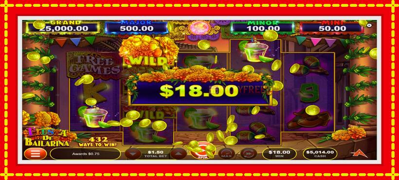 Slot machine Fiesta De Bailarina with access to free game online, picture 4