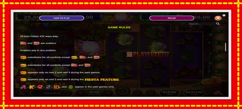 Slot machine Fiesta De Bailarina with access to free game online, picture 7