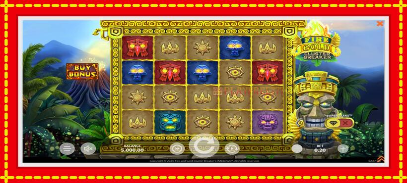 Slot machine Fire and Gold Cluster Breaker with access to free game online, picture 2