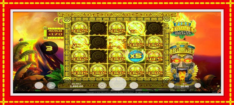 Slot machine Fire and Gold Cluster Breaker with access to free game online, picture 4