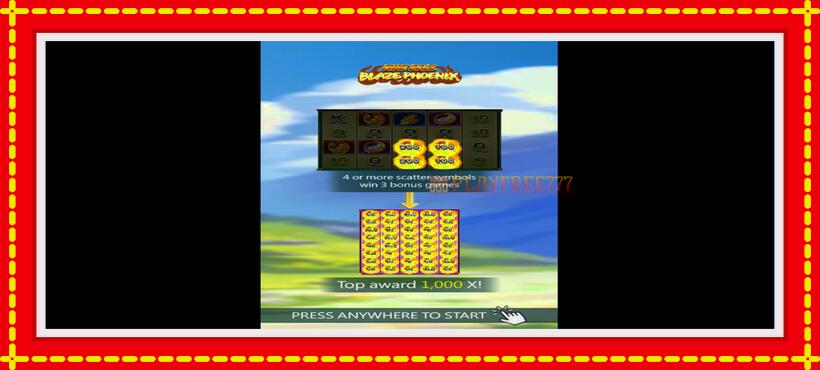 Slot machine Fire Ball Blaze Phoenix with access to free game online, picture 7