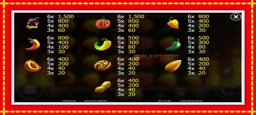 Slot machine Fire Chili with access to free game online, picture 3