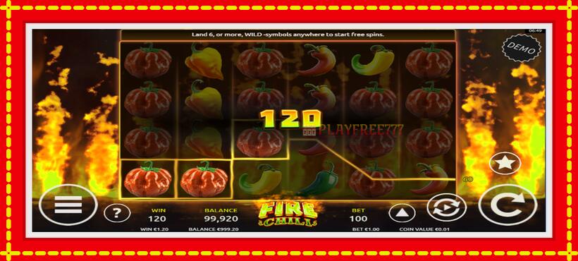 Slot machine Fire Chili with access to free game online, picture 4