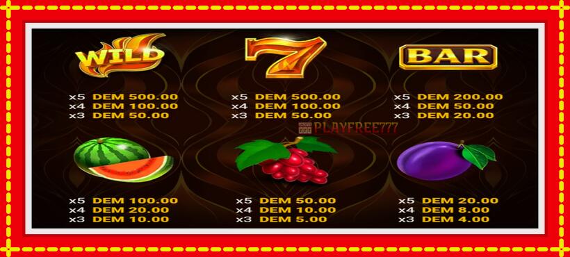 Slot machine Fire Fruits Fusion with access to free game online, picture 4