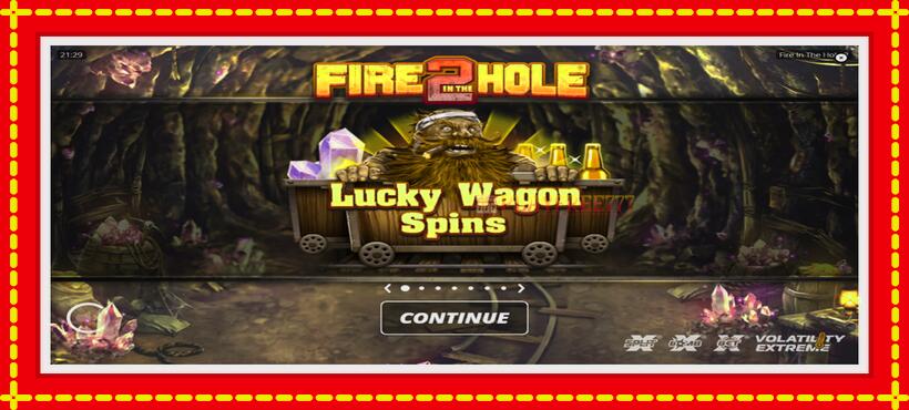 Slot machine Fire in the Hole 2 with access to free game online, picture 1