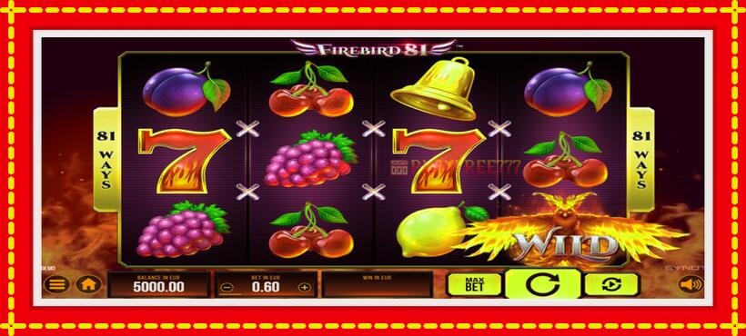 Slot machine Firebird 81 with access to free game online, picture 1