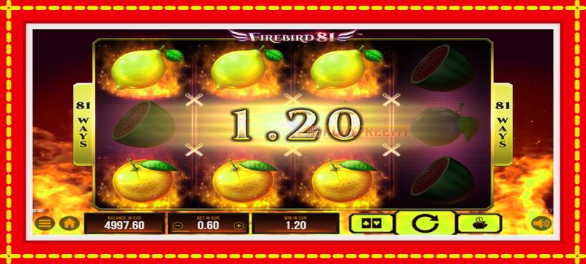 Slot machine Firebird 81 with access to free game online, picture 2