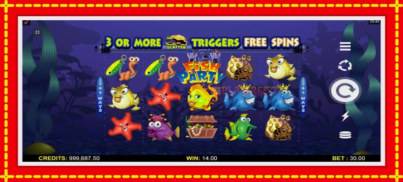 Slot machine Fish Party with access to free game online, picture 4