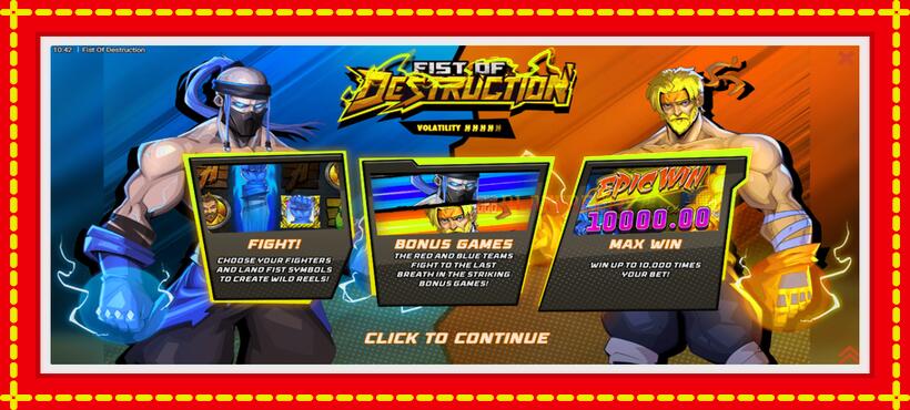 Slot machine Fist of Destruction with access to free game online, picture 1