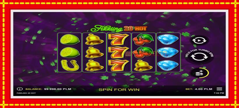 Slot machine Fizzling 20 Hot with access to free game online, picture 1