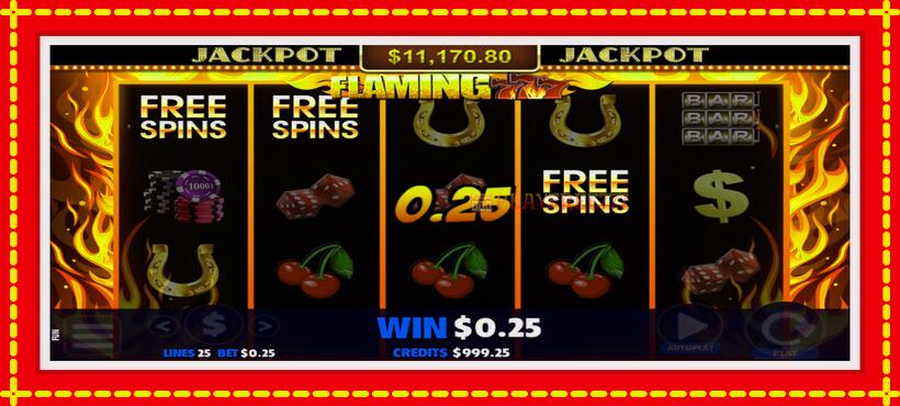 Slot machine Flaming 777 with access to free game online, picture 3