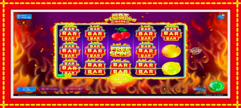 Slot machine Flaming Bars with access to free game online, picture 2