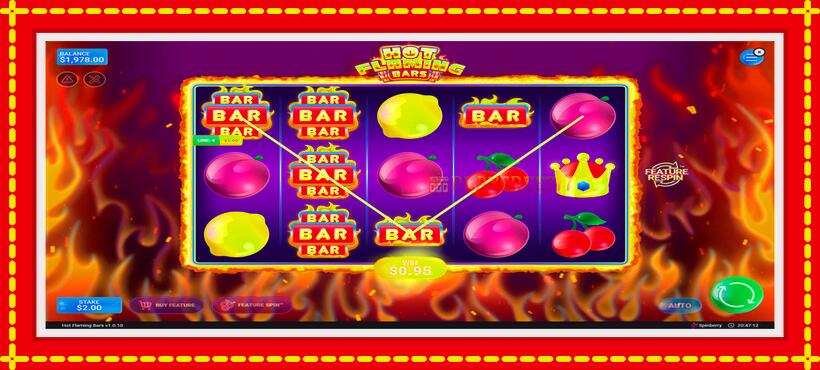 Slot machine Flaming Bars with access to free game online, picture 3