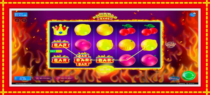 Slot machine Flaming Bars with access to free game online, picture 4