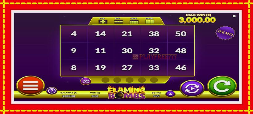 Slot machine Flaming Bombs with access to free game online, picture 2