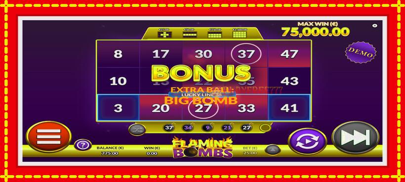 Slot machine Flaming Bombs with access to free game online, picture 4