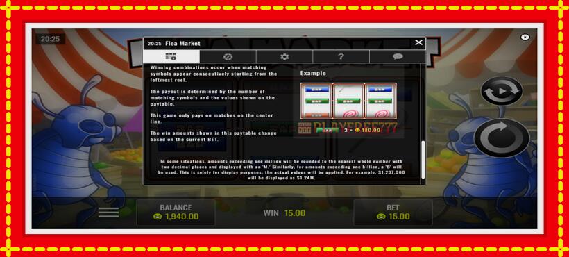 Slot machine Flea Market with access to free game online, picture 7