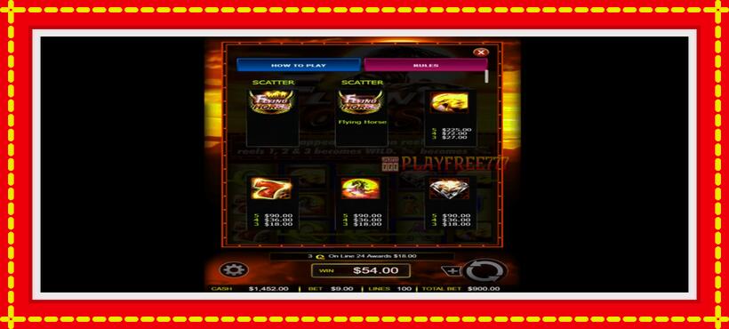 Slot machine Flying Horse with access to free game online, picture 4