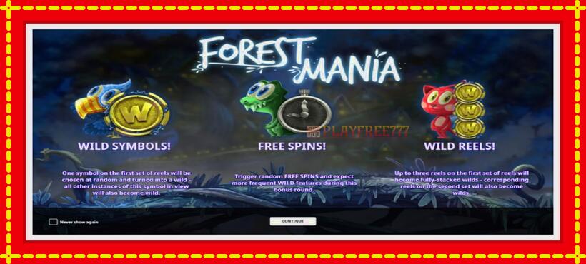 Slot machine Forest Mania with access to free game online, picture 1